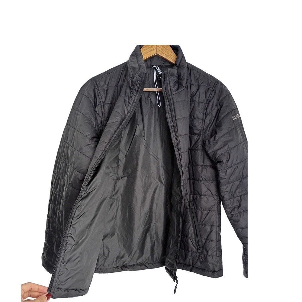 Independent Trading Co Black Quilted Pufferβ Jacket Mens Medium Full Zip Up